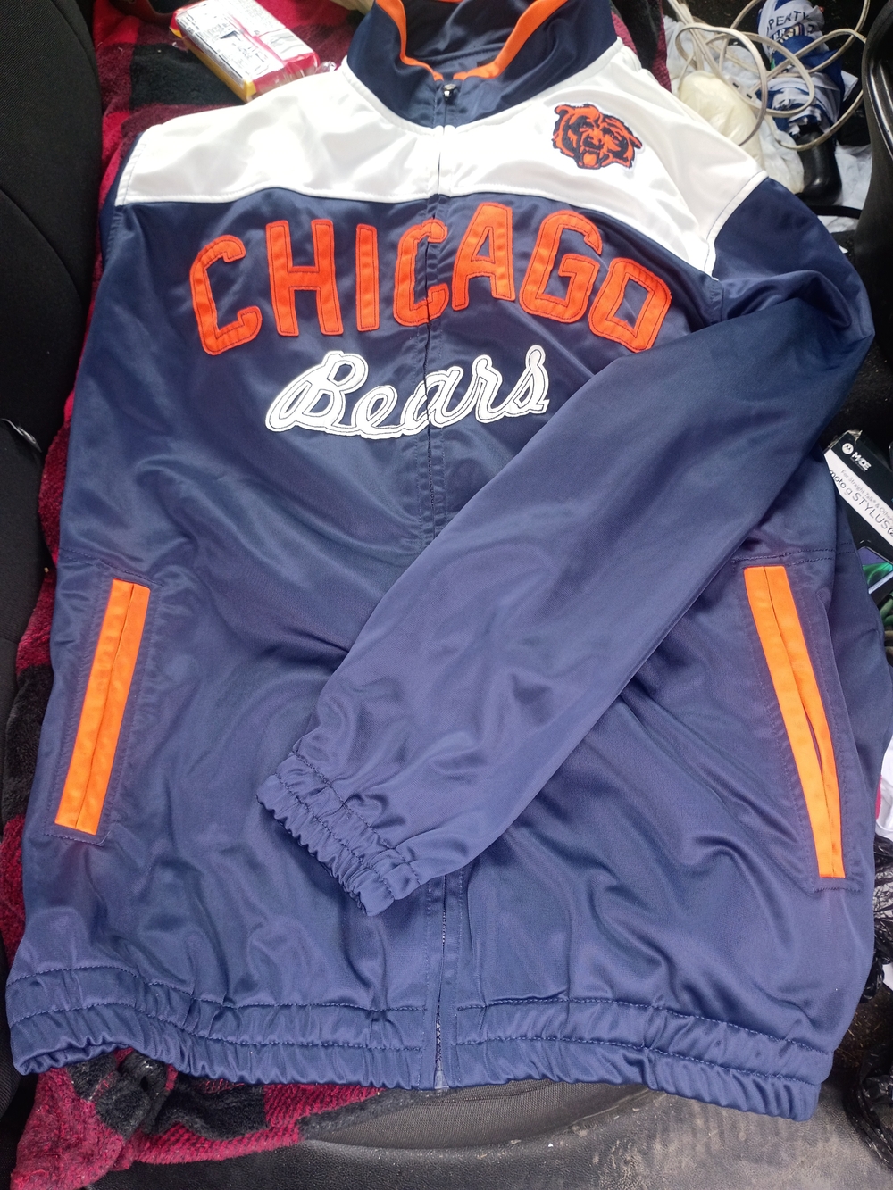 NFL Navy Blue and Red Logo Pullover